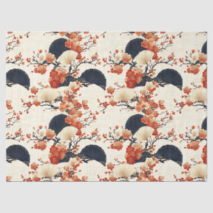 Papel De Seda Padrão de Leque de Flor de Cerejeira Japonesa (6)