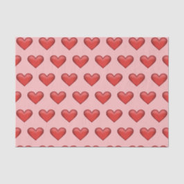 Papel De Seda Padrão De Lindos Corações Vermelhos
