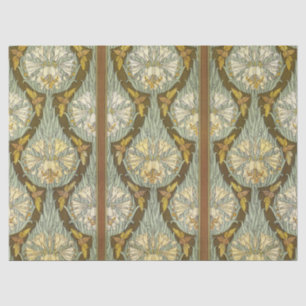 Papel De Seda Padrão de Lírio com Inseto em Art Nouveau na cor V