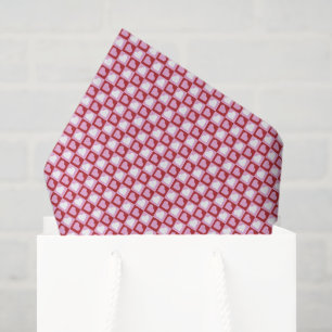 Papel De Seda Padrão de Listras Corações Rosa Vermelho do Dia do