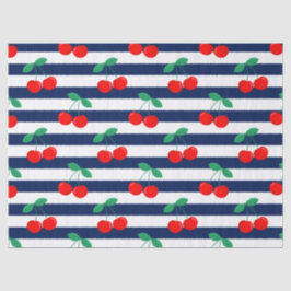 Papel De Seda Padrão de Listras de Cereja – Presente e Decoração