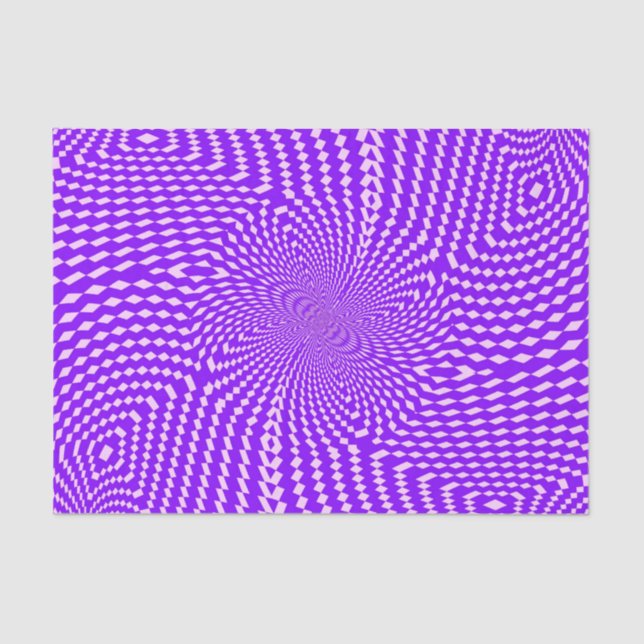 Papel De Seda padrão de listras de quadrados polares mandala (Frente )