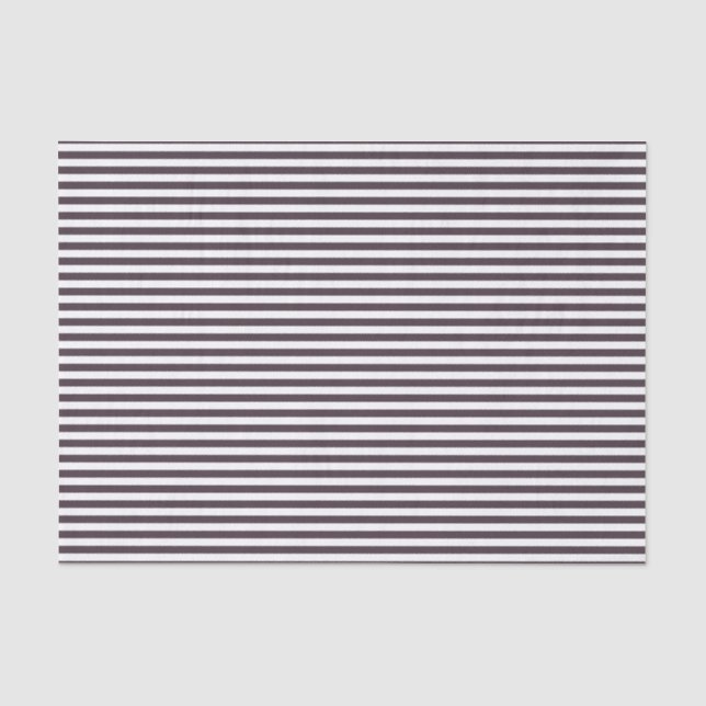Papel De Seda Padrão de Listras Finas em Plum Plum e Branco (Frente )