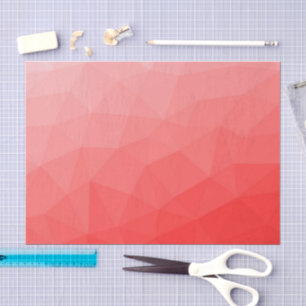 Papel De Seda Padrão de malha geométrica do gradiente vermelho