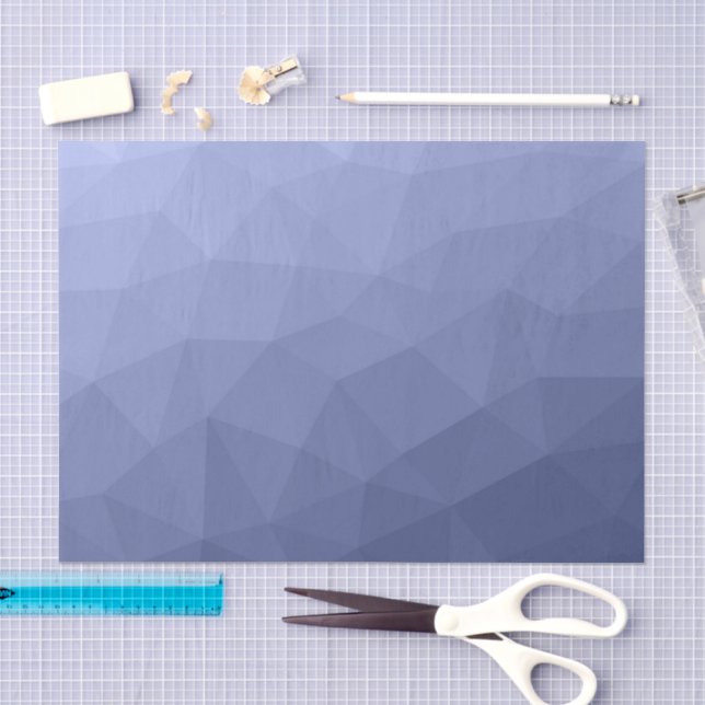 Papel De Seda Padrão de malha geométrica gradiente azul cinza (Arte )
