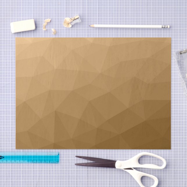 Papel De Seda Padrão de malha geométrica gradiente ombre marrom (Arte )