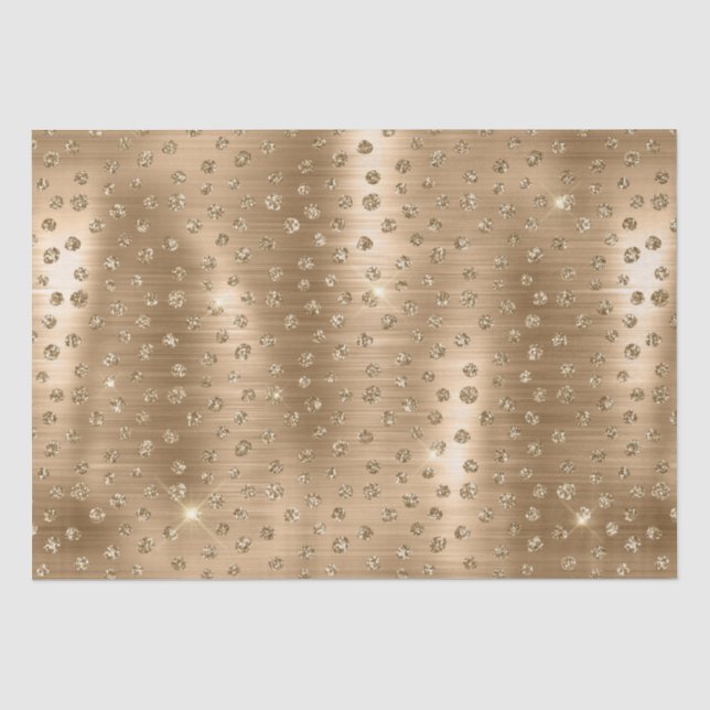 Papel De Seda Padrão de Manchas de Guepardo Selvagem com Brilho  (Frente )
