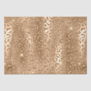 Papel De Seda Padrão de manchas de leopardo selvagem com brilho