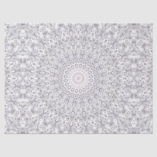 Papel De Seda Padrão de Mandala Cinza e Lilás