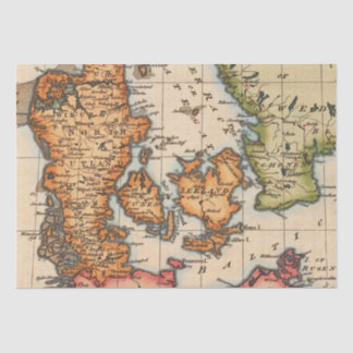 Papel De Seda Padrão de Mapas Antigos