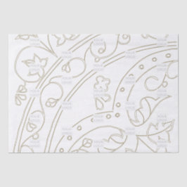 Papel De Seda Padrão de Marca de logotipo da empresa Elegante