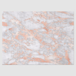Papel De Seda Padrão de Mármore Branco e Dourado Rosa Moderno