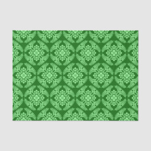 Papel De Seda Padrão de Medalhão Japonês, Verde de Jade Escuro