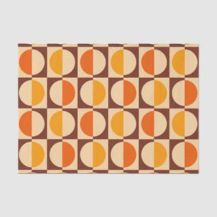 Papel De Seda Padrão de meio quadrado e círculo geométrico do MC