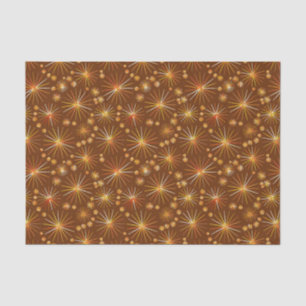 Papel De Seda Padrão de Meio século Sputnik, Chocolate Brown