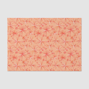 Papel De Seda Padrão de Meio século Sputnik, Sombras de Coral