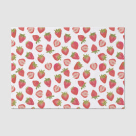 Papel De Seda Padrão de Morango de Verão