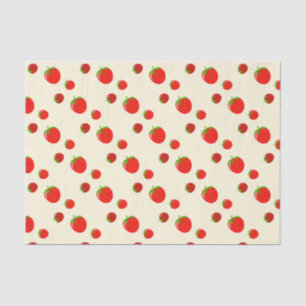 Papel De Seda Padrão de morango vermelho a rosa pálido