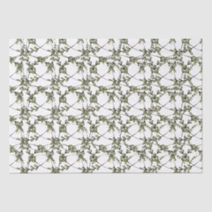 Papel De Seda Padrão de Mortes por Círculos de Pequenas Folhas d