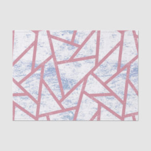 Papel De Seda Padrão de mosaico rosa e azul