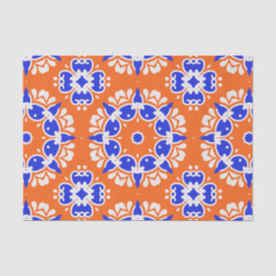 Papel De Seda Padrão de Motif Mosaico Impressão de Folk Étnico T