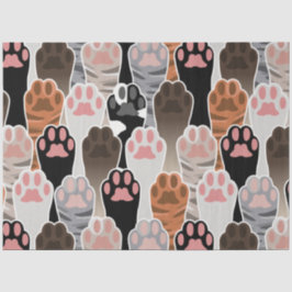 Papel De Seda Padrão de muitas patas de gatos