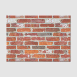 Papel De Seda Padrão de Muro de Tijolo Vermelho