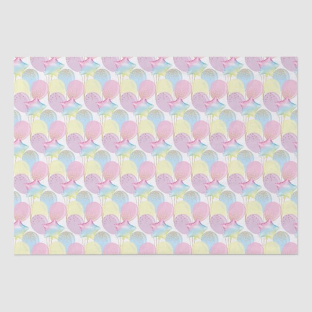 Papel De Seda Padrão de Nascimento do Unicórn (Frente )