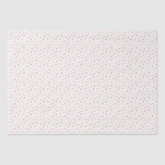 Papel De Seda Padrão de Natal das Bolinhas Vermelhas, Rosa e Ver