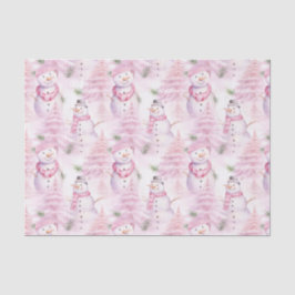 Papel De Seda Padrão de Natal de Aquarela