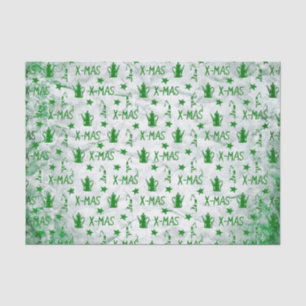 Papel De Seda Padrão de Natal de Aquarela