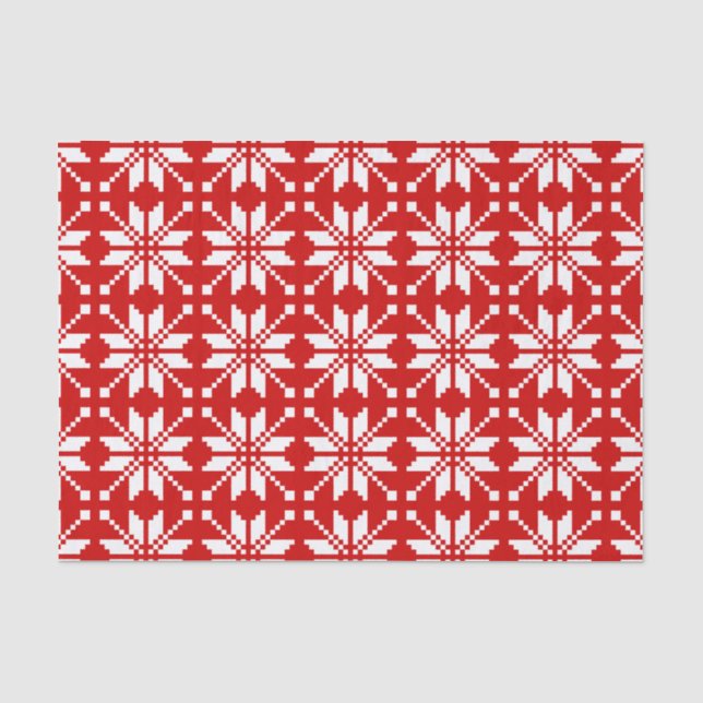 Papel De Seda Padrão de Natal do Floco de Neve do Xmas (Frente )