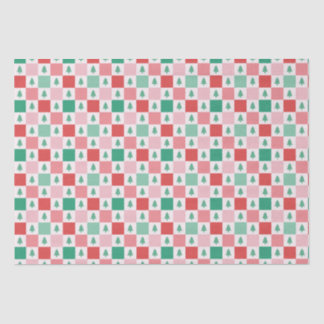 Papel De Seda Padrão de Natal dos Verificadores Retroativos - Ve