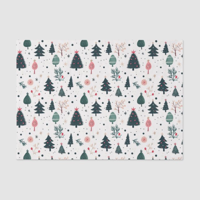 Papel De Seda Padrão de Natal sem costura (Frente )