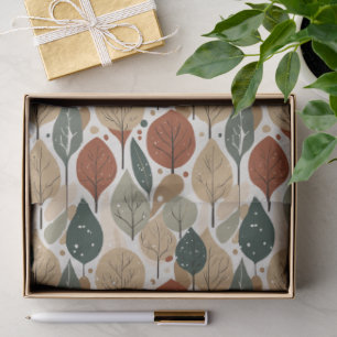 Papel De Seda Padrão de Natal Tons da Terra #5 ID1009