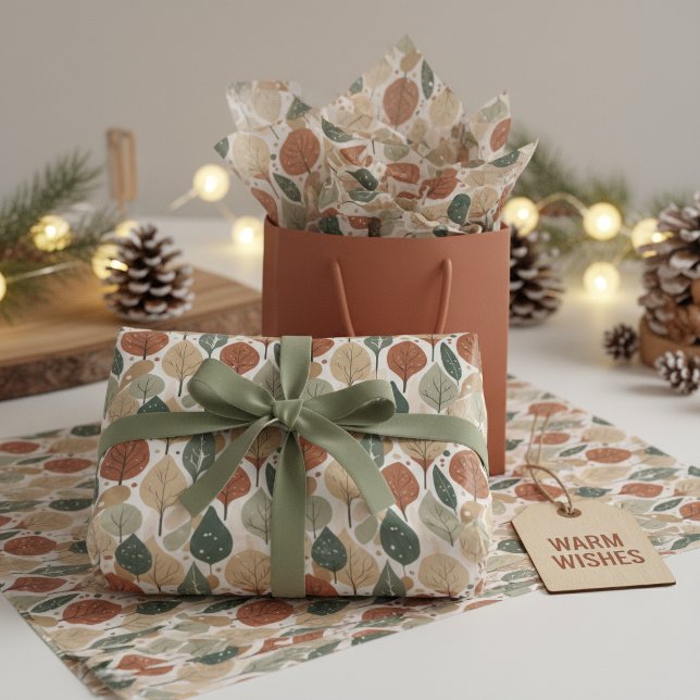 Papel De Seda Padrão de Natal Tons da Terra #5 ID1009 (Criador carregado)