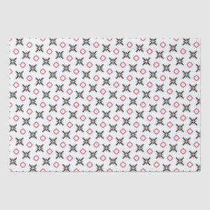 Papel De Seda Padrão de Natal Vermelho Branco e Verde