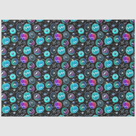 Papel De Seda Padrão de Olhos de Monstro Assustador de Halloween