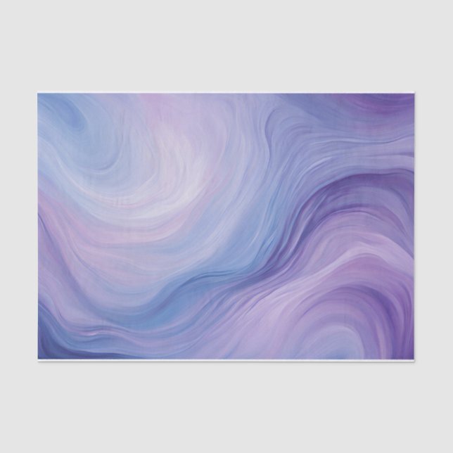 Papel De Seda Padrão de onda Abstrato de gradiente azul, roxo (Frente )