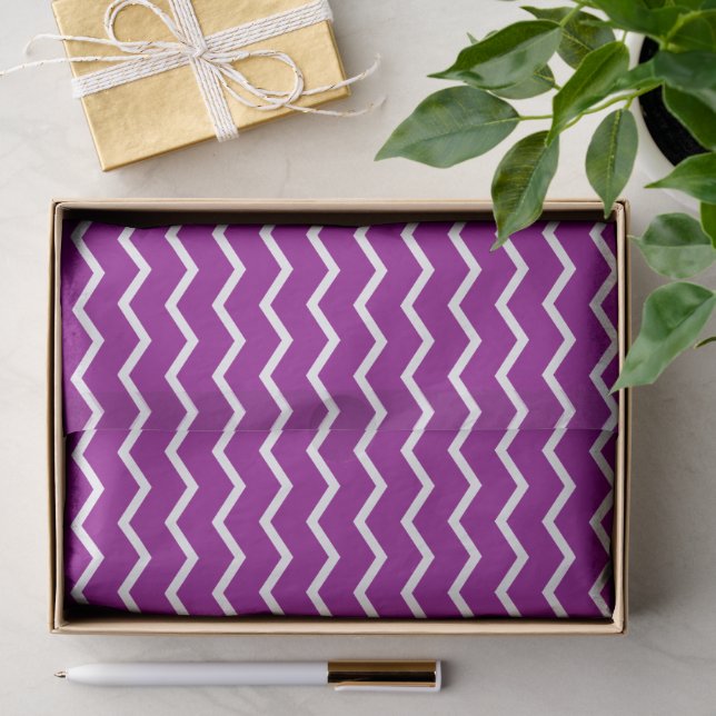 Papel De Seda Padrão de Ondas Chevron Dinâmicas (Presente)
