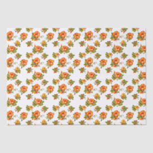 Papel De Seda Padrão de outono de Abóbora de Aquarela
