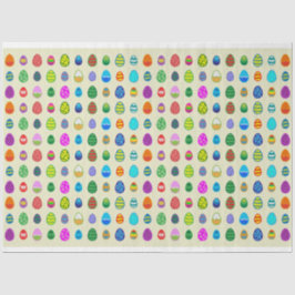 Papel De Seda Padrão de ovo de Páscoa colorido e bonito