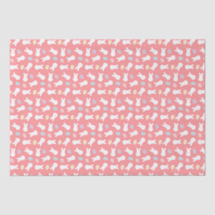 Papel De Seda Padrão De Ovos Decorados De Coelho Da Páscoa