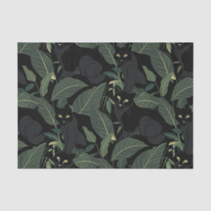Papel De Seda Padrão de pantera preto moderno