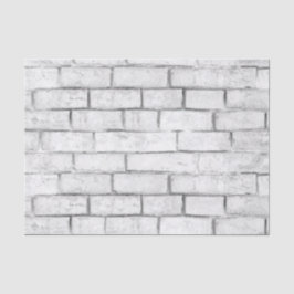 Papel De Seda Padrão de Parede Brick Branco