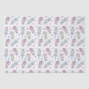 Papel De Seda Padrão de Páscoa Bunny Gnome