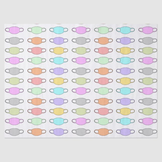 Papel De Seda Padrão de Pastel de Máscara (Frente )