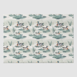 Papel De Seda Padrão de patos cúteos