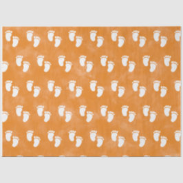 Papel De Seda Padrão de Pegada de Aquarela do Chá de fraldas de 