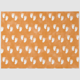Papel De Seda Padrão de Pegada de Aquarela do Chá de fraldas de 